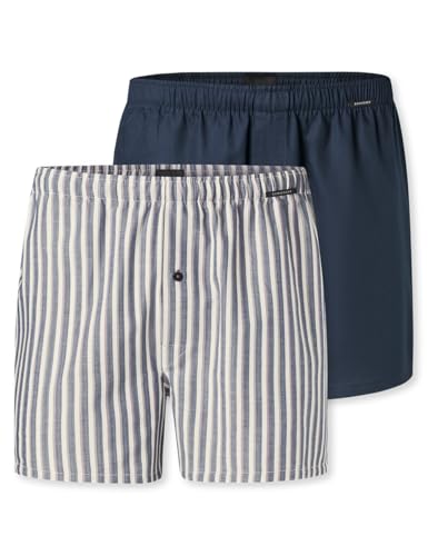 Schiesser Herren 2 Pack Boxershorts Baumwolle Web Multipack - Webboxer, Sortiert 2_183215, 5