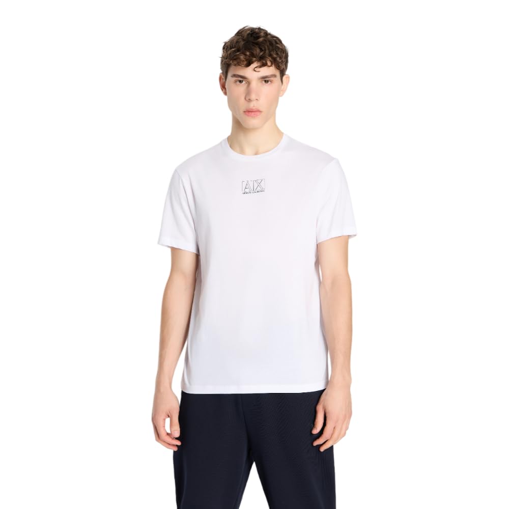 Armani ExchangeMen's Regular Fit Small Box Logo Tee T-Shirt