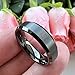 TUTISS 6mm Gunmetal Tungsten Rings for Men Women Fashion Engagement Wedding Bands Matte Finish Beveled Edges Comfort Fit Size 11
