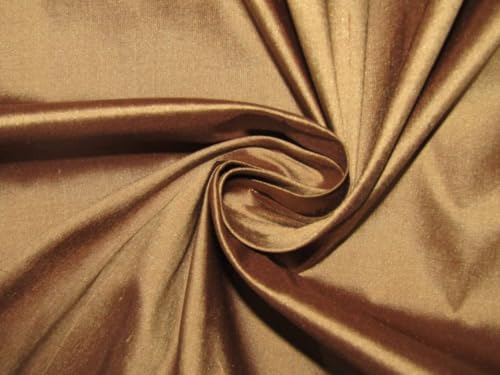 Soie pure Dupioni dorée de 137 cm pour haute couture et création de luxe