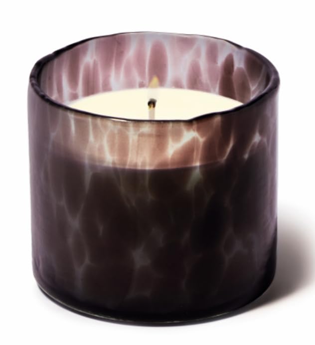 PaddywaxLuxury Candles in Hand-Crafted Artisan Blown Glass Scented Luxe Candle, 226 Grams, Linen & Orris