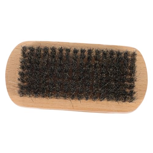 FOMIYES Wooden Handle Men Beard Brush Bristle Grooming Tool for Mustache Care Portable Beard Oil Brush Set