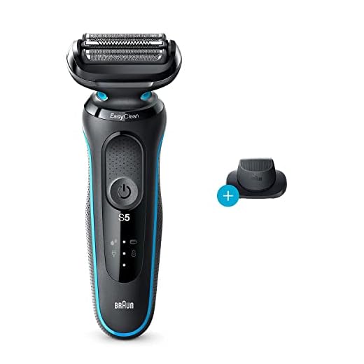 Braun Series 5 50-M1200s Afeitadora Eléctrica Hombre de Lámina con Recortadora de Precisión, Uso en Seco y Mojado, Recargable, Inalámbrica, Menta