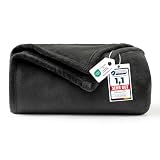 WAVVE Kuscheldecke Flauschig Decke Tagesdecke 150x200 - Sofadecke Schwarz