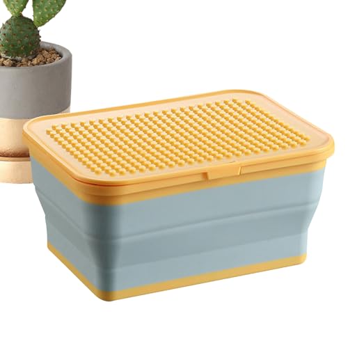 Organizador de juguetes de silicona, contenedor plegable grande, solución de almacenamiento con fácil acceso, contenedor para niños con diseño duradero, ahorro de espacio, accesorio de sala de juegos