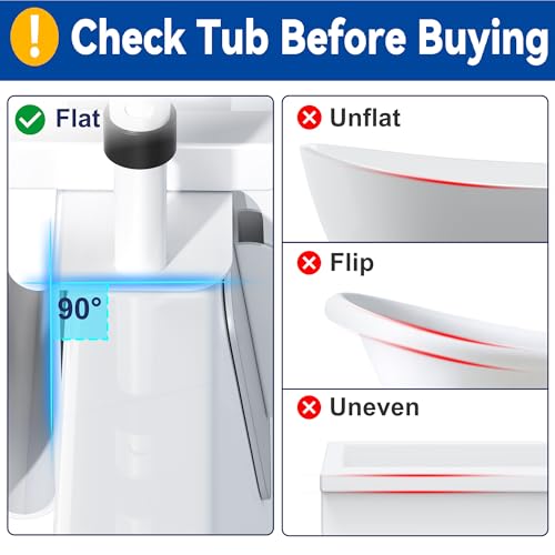 Adjustable Bathtub Safety Rail, Bathtub Handle Grab Bar with Non-Slip Grip for Seniors, Elderly, Fits 3.1 to 6.7 Inch Tub Walls, Supports 300 lbs - Image 3