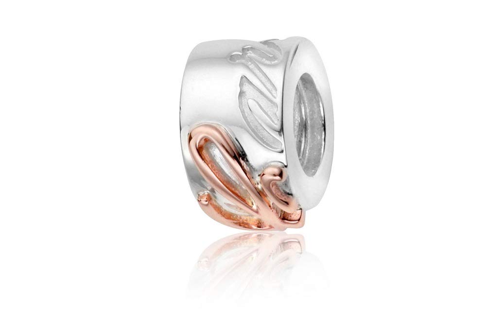 Clogau Womens Ladies Jewellery Clogau 9ct Rose Gold And Silver Cariad Bead Charm