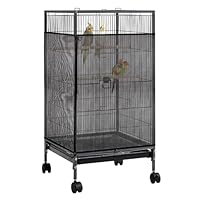 Trinkrittey Vogelkäfig Schutznetz, Verstellbare Universal Vogelkäfig Abdeckung Papageien Nylon Mesh Geeignet für Runde Quadratische Käfige