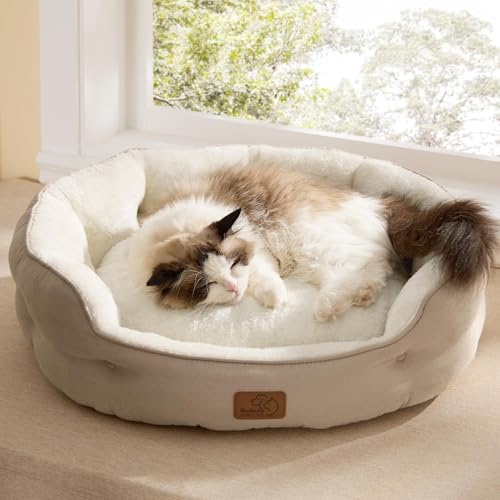 Bedsure Dog Beds for Small Dogs - Round Cat Beds