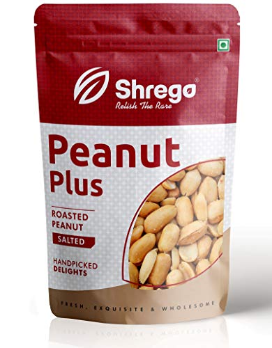 Image of SHREGO Peanut Plus Roasted Peanuts Salted, Snack and Namkeen (6x250g Vacuum Packed) (1500 gm)