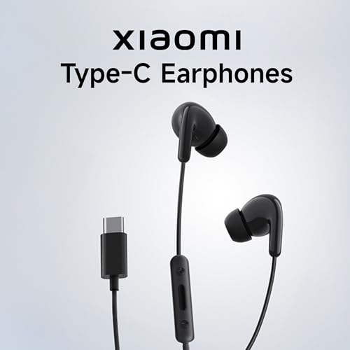 XIAOMI Écouteurs intra-auriculaires de type C avec pilotes de 12,4 mm, microphone HD et résistance à la poussière et à l'eau IP54 (blanc)