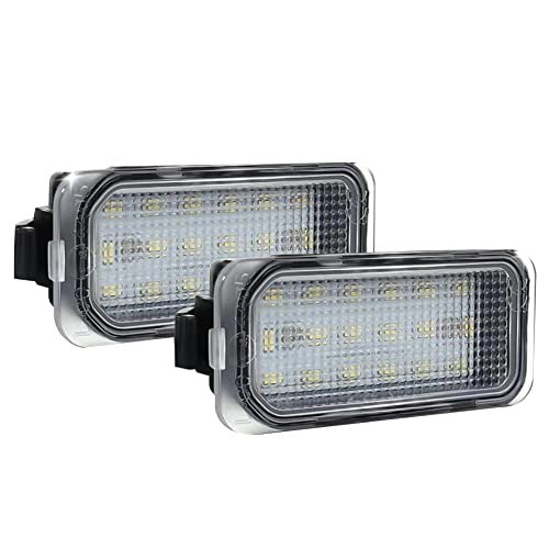 CENMEN Lot de 2 phares LED de plaque d'immatriculation de voiture pour Focus II Fiesta VII Mondeo IV 2008-2019