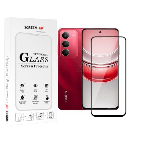Image of ScreenUp Tempered Glass For Realme V60 pro - Ultra Clear, 9H Scratch Resistant, Full Coverage, Easy Install Screen Protector