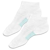 Antibakterielle Silber Sneaker Socken Socke Sportsocken Kurzsocken Füßlinge unisex für Diabetes Patienten und Problemfüße (Größe L = EU 42-45, weiß)