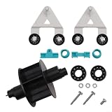 - 【Reconstrucciones múltiples】: El kit de reemplazo AXV621DAT permite múltiples reconstrucciones de su uum con mantenimiento regular. Incluye turbina principal, rodamientos, marcos A de rodillos blandos, bujes, soporte de sillín y tornillos y arandelas de vaina.
