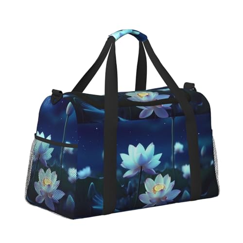 Night Lotus Flowers printed Hand Travel Bag Casual luggage bag3
