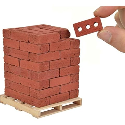 Acacia Grove Mini Red Bricks with Pallet, 1/6 Scale (64 Pack) Cover