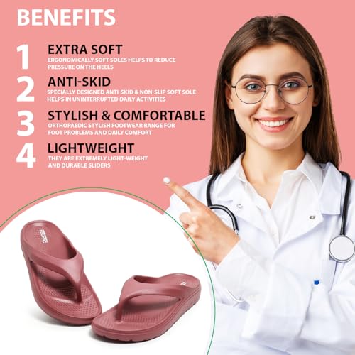 Image of DOCTOR HEALTH SUPER SOFT Mahndi Floats women soft slippers with mild acupressure | Comfortable, stylish, and bright colorful flip flops | Lab tested Cushion and Bounce | Cushioned Footwear