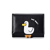 Sunwel Fashion Girls Cute 3D Duck Mini Folding Wallet Tiny Wallet Cash Pocket Card Holder ID Window Purse for Women