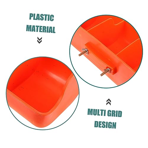 Mangeoire murale pour porcelets à multi-compartiments orange en plastique durable