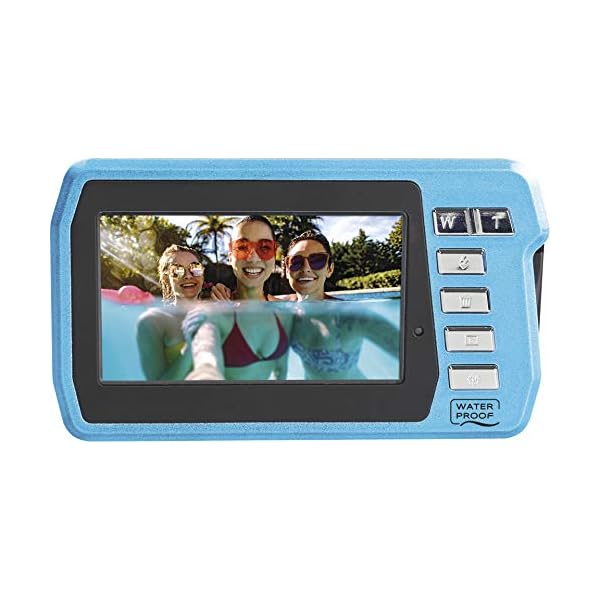 Easypix Aquapix 'Edge' Unterwasserkamera mit Zwei Displays, wasserfest bis 3 m, bis zu 48 MP Auflösung, 16x Digital-Zoom, 13 MP Sensor, Video bis 4K, Eisblau – Bild 7