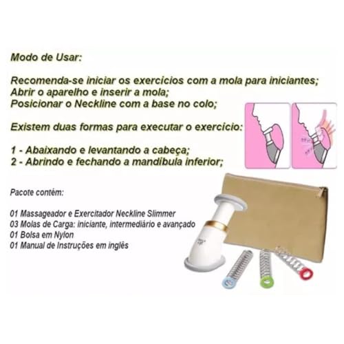 Aparelho Tira Papada Redutor De Medidas Do Pescoço Massageador Exercitador Neckline Slimmer