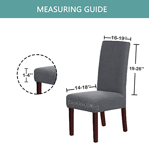 Housse de chaise velours extensible pour salle à manger | Lot de 6 - 6