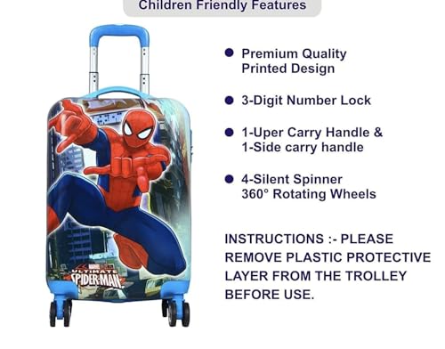 Image of ADSON Abs Kids Trolley 360 Rotating Luggage 360 Wheels Non-Breakable Exclusive Edition 20 Inch Kids Hardsided Suitcase with 4 Wheels, 360 Wheel Travel Trolley Bag