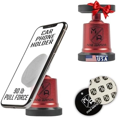Mob Armor MobNetic Maxx Magnetic Car Phone Holder Mount, Red