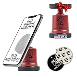 Mob Armor MobNetic Maxx - USA Assembled Magnetic Phone Holder for Car, Magnetic Car Phone Mount, 90-Degree Tilt, 360-Degree Rotation, Aluminum Metal, Compatible with iPhone & Android - Red