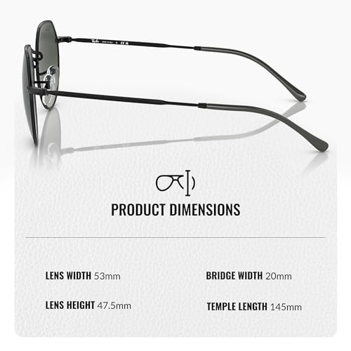 Image of Ray-Ban RB3565 JACK Square-Round Shaped Sunglasses for Men & Women with Official RAYBAN Eyewear Kit