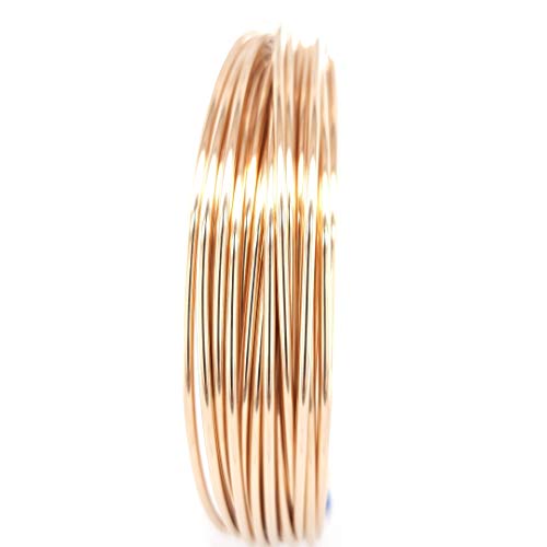 20 Gauge, 14/20 Yellow Gold Filled Wire (Round) Dead Soft 14K Gold Filled Made In Usa - 5Ft By Craft Wire #TOP6