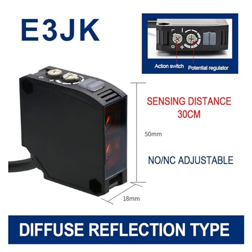 Capteur de rétroaction E3JK-DR12 interrupteur photoélectrique réflexion diffuse 30 cm 4 m