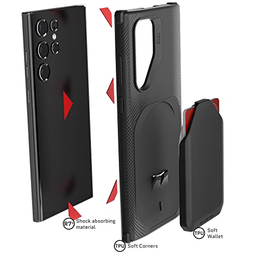 Coque Samsung S22 Plus Ghostek EXEC avec porte-carte détachable noir