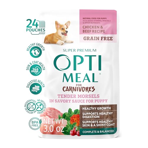 OPtimeal-No-Grain-Wet-Dog-Food-for-Puppies-Proudly-Ukrainian-Puppy-Food-Wet-Recipe-for-Healthy-Digestion-Non-Grain-Wet-Puppy-Food-for-Growing-Pups-45lbs-Total-24-Pouches-Chicken-Beef - Cucciolini Doodles   OPtimeal-No-Grain-Wet-Dog-Food-for-Puppies-Proudly-Ukrainian-Puppy-Food-Wet-Recipe-for-Healthy-Digestion-Non-Grain-Wet-Puppy-Food-for-Growing-Pups-45lbs-Total-24-Pouches-Chicken-Beef