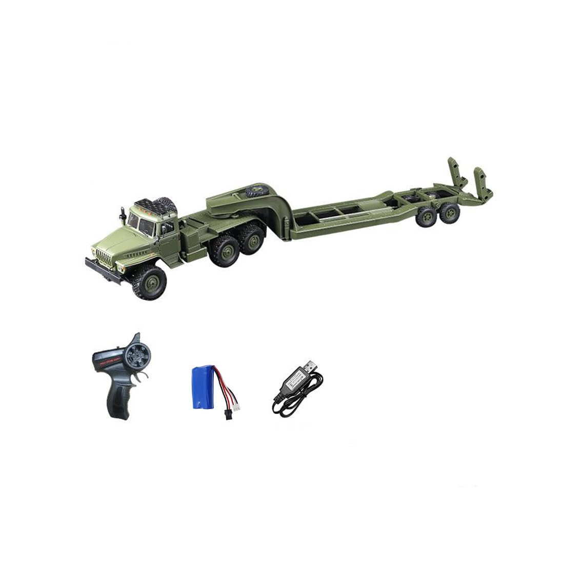 WPL B36-3 ミリタリートレーラー ・クローラー輸送トラックセット WPL B36-3 Ural 1/16 2.4G 6WD RTR Rcカーミリタリートラックと