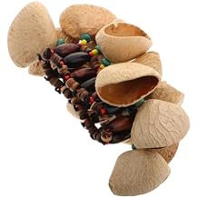 VICASKY Natural Fruit Shell Handbell Bracelet Shaker for Musicians for Live Performances and Practice Sessions Unique Craft Percussion Instrument for All Ages
