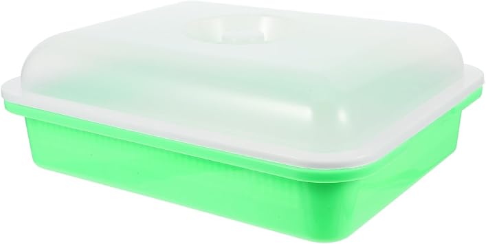 Microgreens Growing Tray with Lid, Germination Seedling Sprouter Tray Set, Deep Green Moisture-retaining Planting Container for Indoor Herb and Vegetable Sprout Cultivation