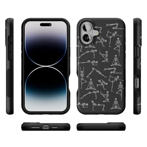 Casely iPhone 16 Case | Corpse Pose | Skeleton Yoga | Bold Protective Design | Compatible with MagSafe by Casely - Image 8