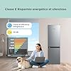 COMFEE' RCB169DS2(E) Frigorifero doppia porta 174L, Congelatore da incasso, Basso Gelo, Altezza 150 cm, Bassa Rumorosità 39 dB, Luce LED, Temperatura Regolabile, Argento