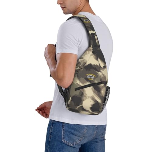 Bolso sling pequeño resistente al agua para hombre, negro miniatura 7