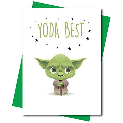Yoda, Baby Yoda, Birthday Cards, Mum, Dad, Brother, Sister (YODA BEST - C207) Cover