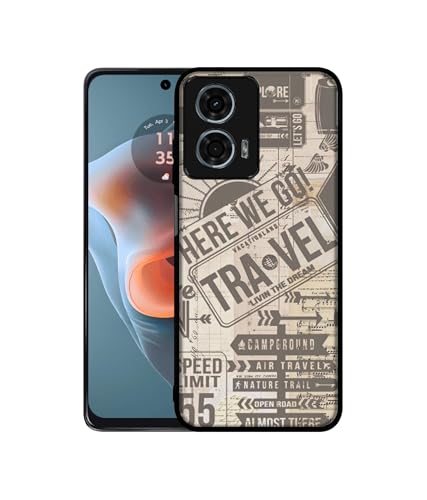 Image of Travel Design Premium 2D Printed Metal Back Case Cover for Motorola Moto G34 5G / G45 5G