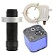 48MP HDMI USB 1080P Video Microscope Camera & 120X C-Mount Lens Whit 56-LED Adjustable Ring Light for Phone Tablet PC PCB