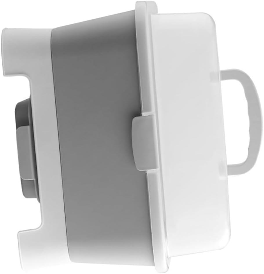 Ciieeo Countertop Storage Solution Bowl Storage Box with Utensil Holder Draining Organizer Holder Grey