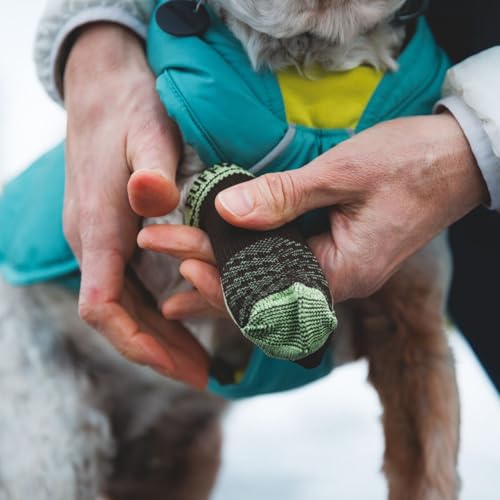 RUFFWEAR Bark'n Boot Socken für Hunde, X-Large Hundesocken für unter Hundeschuhen und Hundestiefeln, Set mit 4 bequemen, schnell trocknenden und verstärkten Hundesocken, Größe XL, Erdbraun