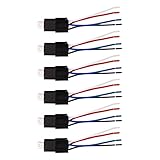 6PCS: El kit de arnés de relé para automóvil incluye 6 relés automotrices de 4 pines, cantidad suficiente para satisfacer sus necesidades, reemplazo para uso a largo plazo o necesidades de reemplazo.