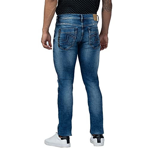 Image of Spykar Men's Slim Fit Low Rise Casual Jeans