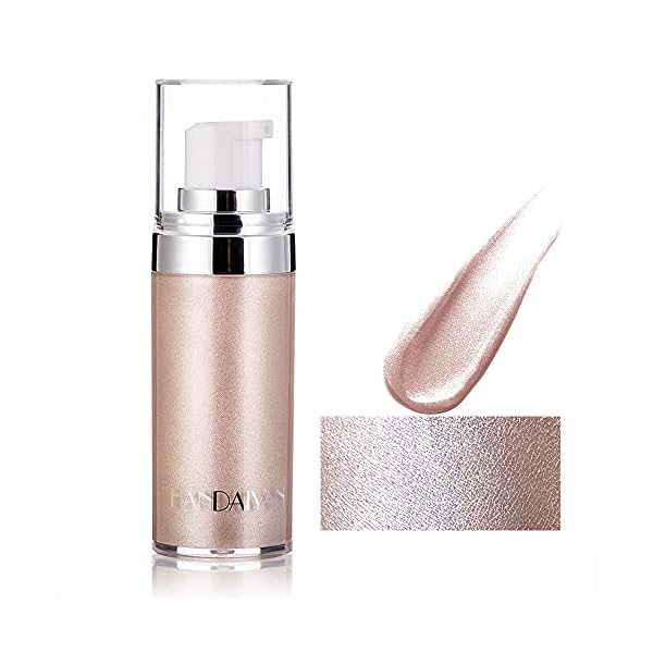 Yeweian Face Body Luminizer, Liquid Highlighter Makeup, Face Body Shimmer Glow Illuminator, Bronzer Smooth Shine Shimmer Liquid Foundation, Waterproof Moisturizing Body Highlighter