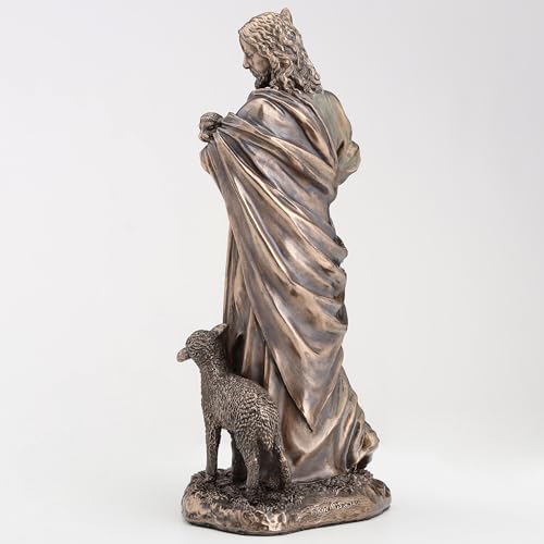 Escultura Religiosa Jesus the Good Shepherd 6.25 in miniatura 7
